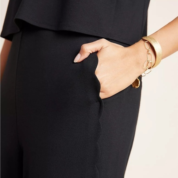 Anthropologie The Essential Jumpsuit/ Freya Scalloped Jumpsuit - Picture 2 of 15